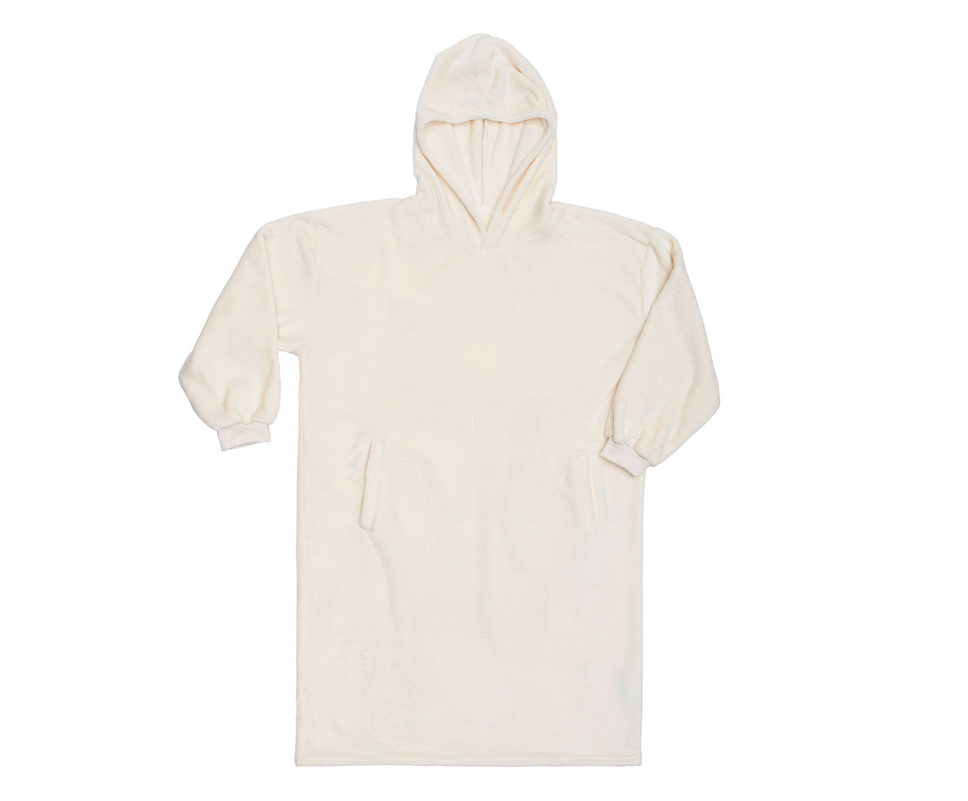 Couverture à capuche blanc cassé