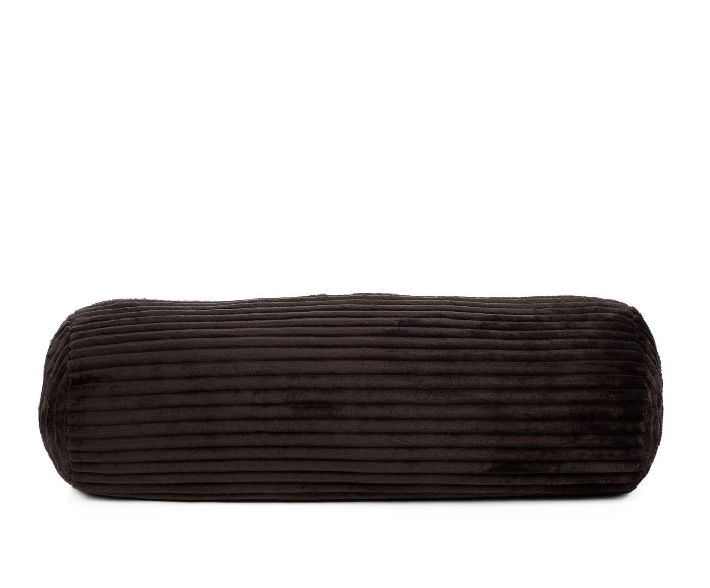 Coussin cylindrique (rempli) Cord Optik 70x22 brun foncé