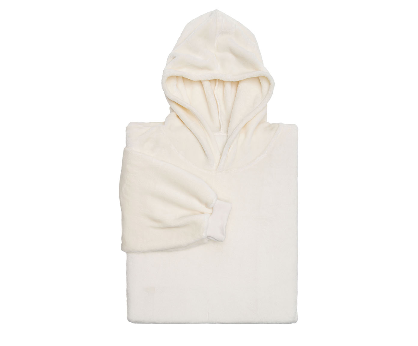 Couverture à capuche blanc cassé