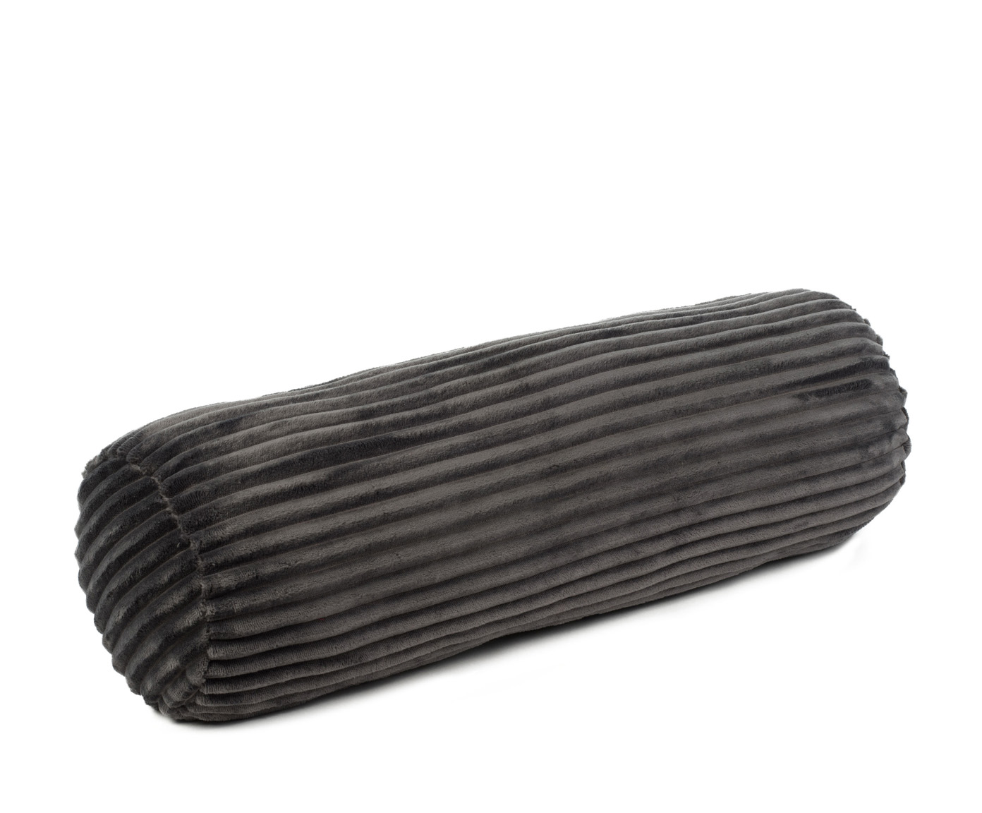 Coussin cylindrique (rempli) Cord Optik 70x22 anthracite