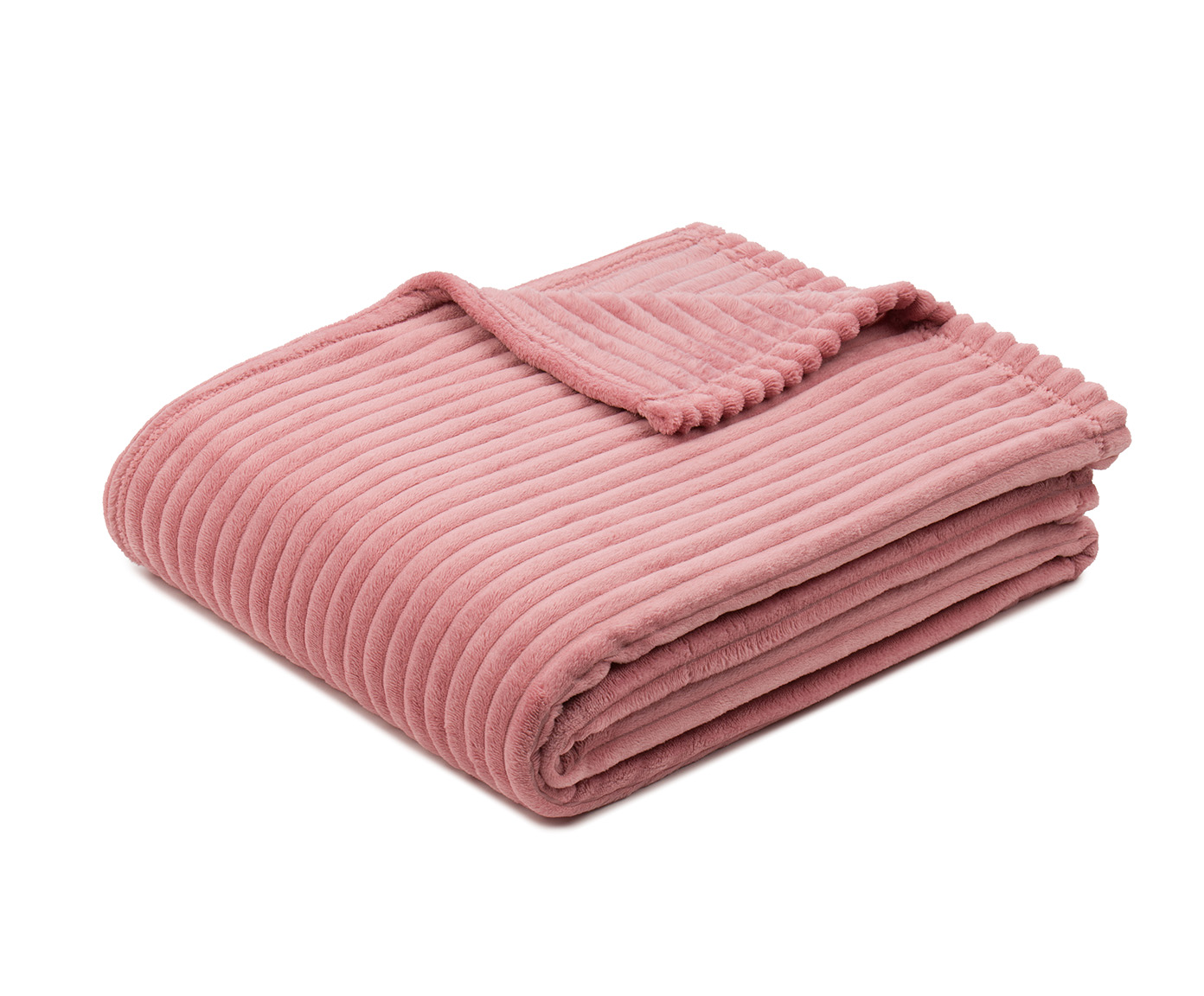 Plaids Light Cord Optik 150x200 vieux rose