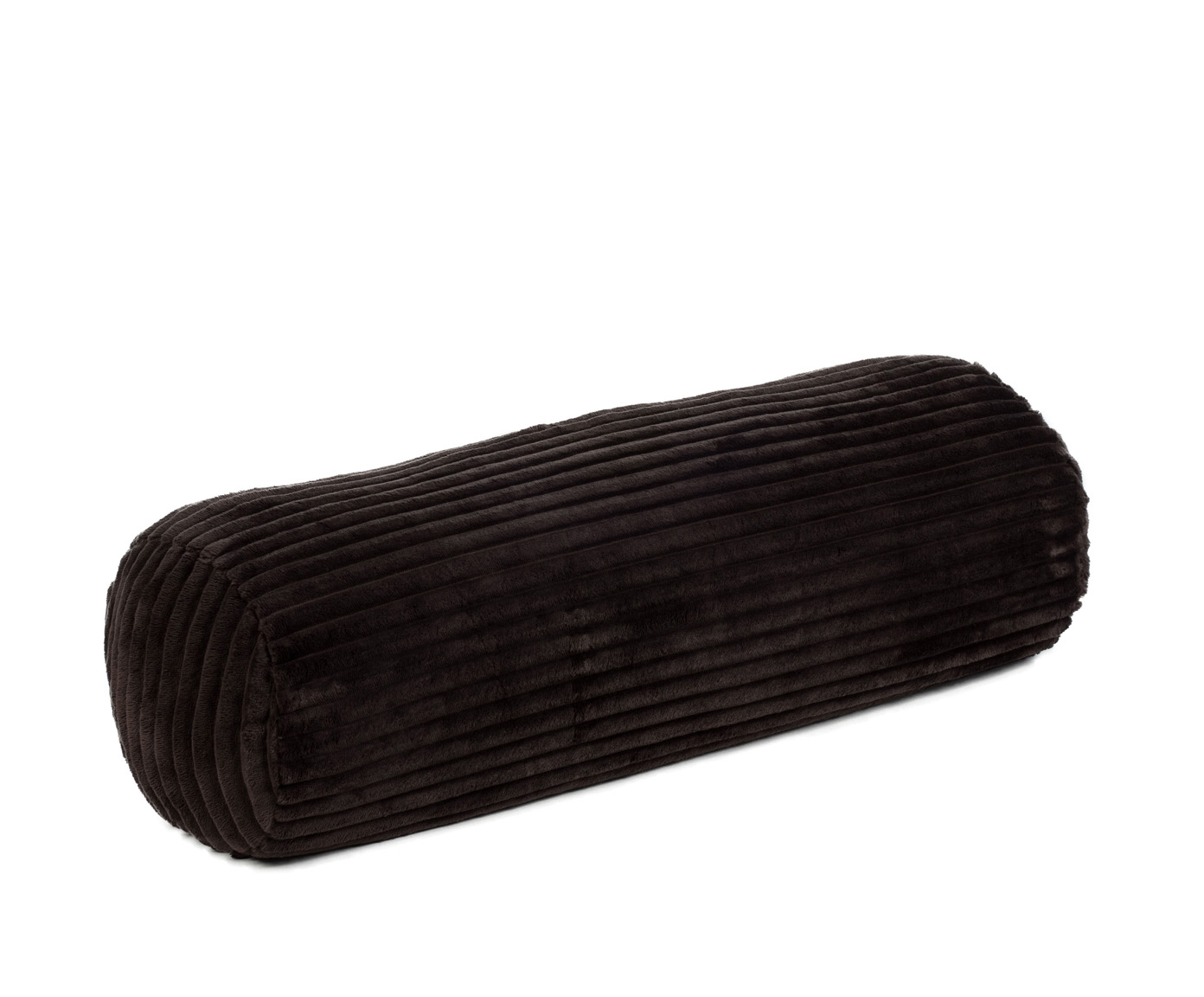 Coussin cylindrique (rempli) Cord Optik 70x22 brun foncé