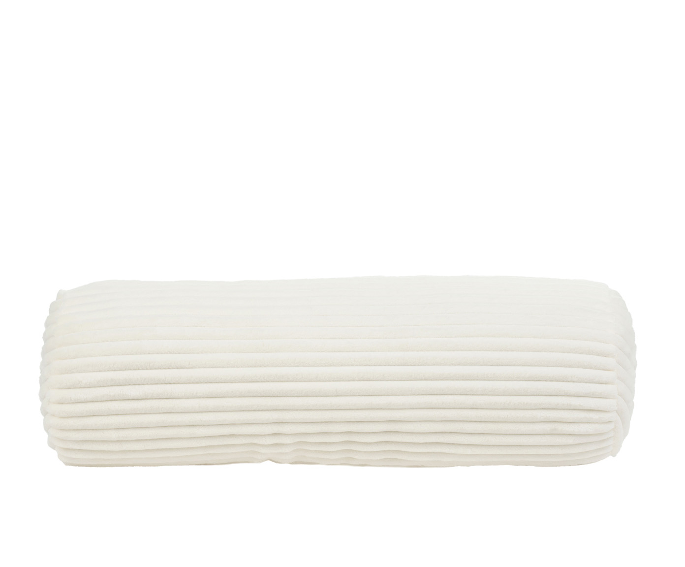 Coussin cylindrique (rempli) Cord Optik 70x22 blanc cassé