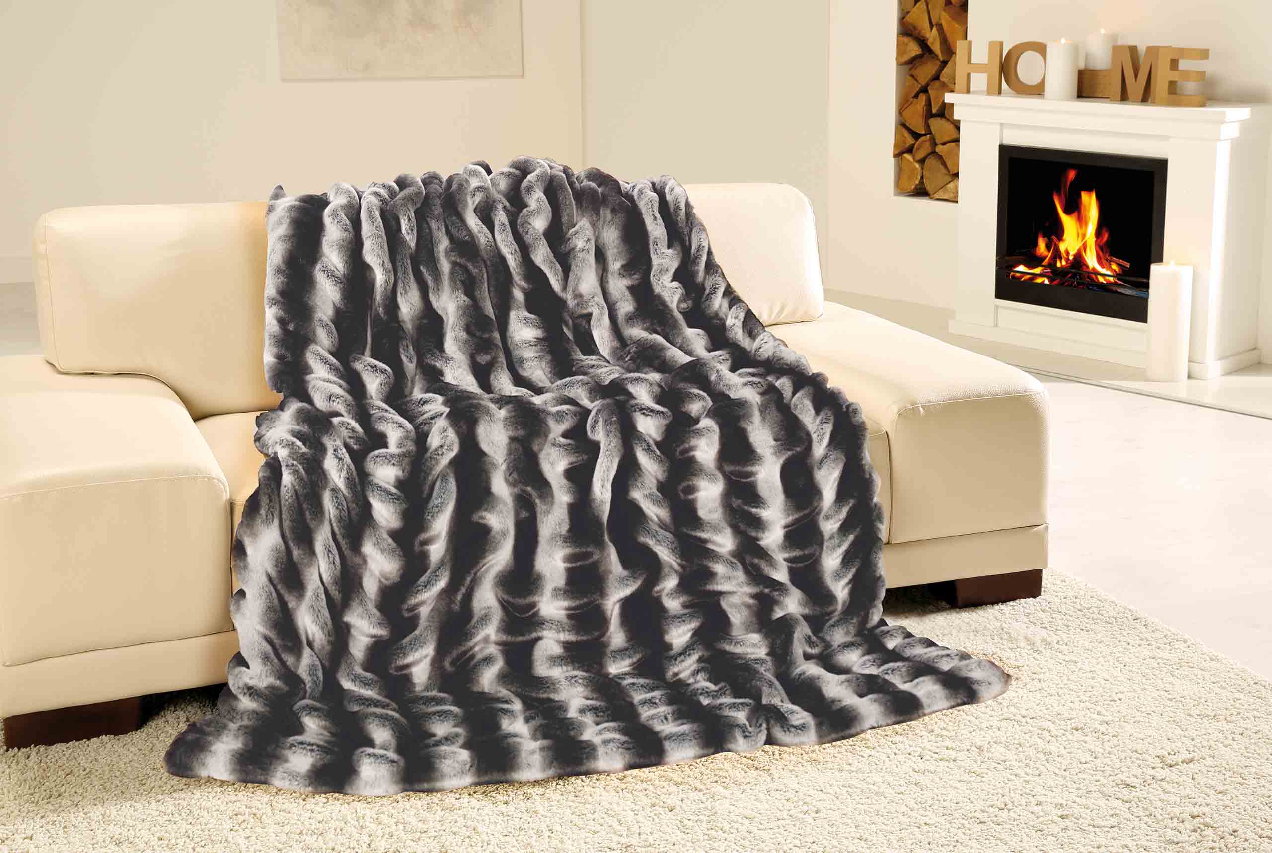Plaids forrure Premium Luxe 150x200 Chinchilla